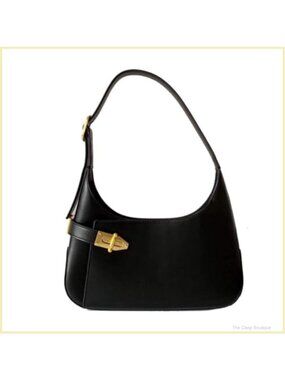 Leather Hobo Shoulder Bag Adjustable Strap Zipper Top-Handle Handbag